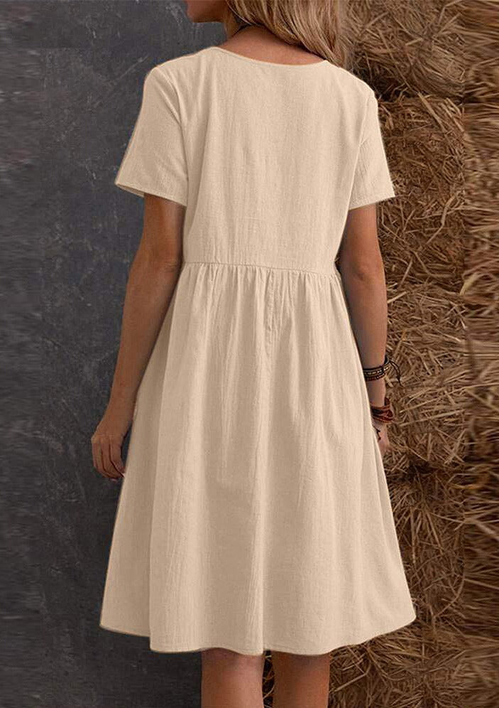 vestido curto manga curta amplo Ciça