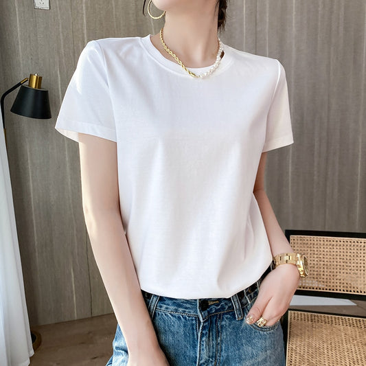 camiseta feminina manga curta gola redonda Mia